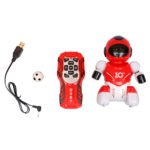 RC Robot Remote Control Soccer Game (SoccerBot) for Kids, Football Toys for Boys & Girls USB Rechargeable - Red - Image 2