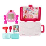 Beauty Play set Portable Pretend Play Suitcase Kit with Toy Makeup Accessories - Image 3