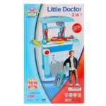Little Doctor Playset Case Toy Workbench 2 in 1 Doctor Medical Box with Suitcase Trolley
