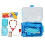Little Doctor Playset Case Toy Workbench 2 in 1 Doctor Medical Box with Suitcase Trolley - Image 7